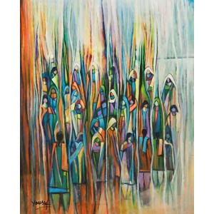 Muhammad Yousuf, 24 x 30 Inch, Acrylic on Canvas, Figurative Painting, AC-MYSF-045